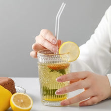 Load image into Gallery viewer, 1 Set Heat-Resistant Glass Straws (5pcs) with Brush – Reusable for Smoothies, Tea, Juice