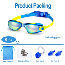 Load image into Gallery viewer, JSJM Professional Kids Swimming Goggles Anti-Fog UV Protection Waterproof Silicone Swim Glasses for Boys Girls Swim Eyewear Gift