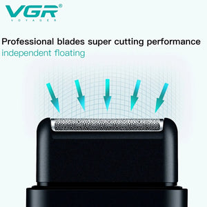 VGR Electric Shaver USB Charge Portable Beard Trimmer for Men V390
