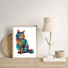 Load image into Gallery viewer, Wooden puzzle Cat Gift Box Exquisite Gift Irregular animal shape puzzle personalized A3A4A5 Gift Family interaction