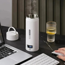 Load image into Gallery viewer, 450ML Electric Kettles Portable Tea Coffee Kettle Travel Boil Water Thermal Cup Anti-Scald Water Bottle English Menu