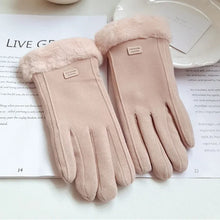 Load image into Gallery viewer, Women Winter Warm Plush Gloves Suede Touchscreen Driving Outdoor Sports Mittens