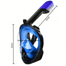 Load image into Gallery viewer, Full Face Snorkel Mask with Detachable Camera Mount,Snorkeling Swimming Diving Mask Wide View Anti-Fog Anti-Leak for Adult