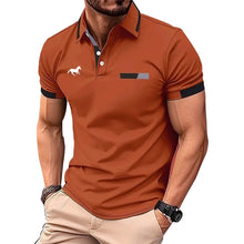 Load image into Gallery viewer, Men Summer Short Sleeve Fashion Slim Fit Polo Shirt 100% Polyester Quick Drying Business Casual Polo Shirt Tops 3D Digital Print