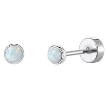 Load image into Gallery viewer, 2PCS/Set Stainless Steel Heart Moon Earbone Stud Screw Ball Stud Earrings for Women Fashion Ear Tragus Cartilage Body Piercing
