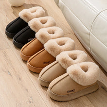 Load image into Gallery viewer, Fluffy Ankle Boots Female Winter Luxury Designer Woman Shoes Elegant Plush Women's Slippers Home Fuzzy Fur Slides Snow Booties
