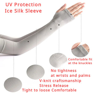 Ice Cooling Sports Arm Sleeves UV Protection for Cycling Running Basketball Summer