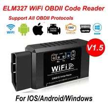 Load image into Gallery viewer, Popular ELM327 WiFi OBD2 Code Reader Scanner V1.5 Car Diagnostic Tools Car Fault Detector For Android/IOS/PC