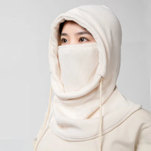 Load image into Gallery viewer, Unisex Winter Balaclava Knit Hood Windproof Bike Scarf Cap Men Women Warm Fleece Ski Mask with Drawstring Cold Weather Gear