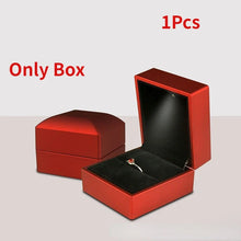 Load image into Gallery viewer, 2024 Luxury Ring Box With LED Light Jewelry Diamond Ring Box for Engagement Wedding Birthday Valentine's Day Gift Box
