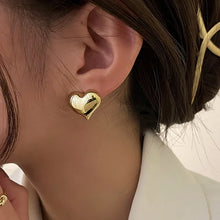 Load image into Gallery viewer, 925 Sterling Silver Vintage Gold Round Earrings For Women Trendy Earring Jewelry Prevent Allergy Party Accessories Gift