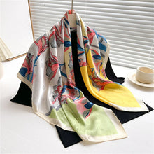 Load image into Gallery viewer, 90*90Cm Square Scarf Twill Silk Feeling Women Head Shawls and Wraps Luxury Hair Tree Print Neck Scarves Hijab Bandana Pashmina