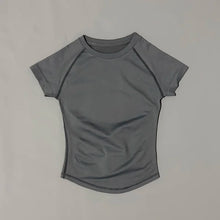 Load image into Gallery viewer, HISTELLO Impact Short Sleeve Top Seamless Yoga Leotard Clothing Women Running Sports T Shirt Workout Shirts Fitness Sports Vest