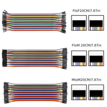 Load image into Gallery viewer, 40Pin 20cm Dupont Jumper Wire Cable Male to Male Female to Male Female to Female