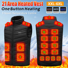 Load image into Gallery viewer, 21 Heated Vest Zones Electric Heated Jackets Men Women Sportswear Heated Coat Graphene Heat Coat USB Heating Jacket For Camping