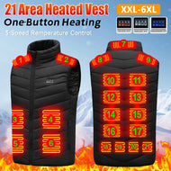 21 Heated Vest Zones Electric Heated Jackets Men Women Sportswear Heated Coat Graphene Heat Coat USB Heating Jacket For Camping