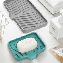 Load image into Gallery viewer, Silicone Self-Draining Soap Holder: Kitchen Sink Organizer and Dish Soap Tray