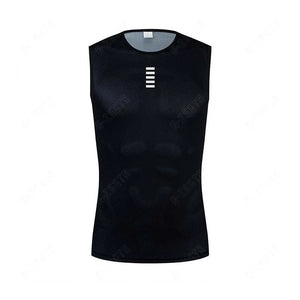 Men's Cycling Base Layer Vest – Quick-Dry Reflective Undershirt for Road Bike