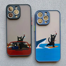 Load image into Gallery viewer, Funny Cat Daily Life Phone Case For iPhone 16 17 pro max Cases 11 12 14 Pro Max Mini 13 15 Plus XR Shockproof  Back Covers