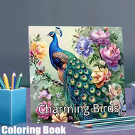 28 Pages Charming Birds World Coloring Coloring Book for Soothing Stress | Stress Reduction Colouring Book for Relax &Gifting