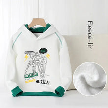 Load image into Gallery viewer, Boys&#39; Hooded Cartoon Letter Coat Autumn Winter Thickened Long Sleeve Kids Jacket