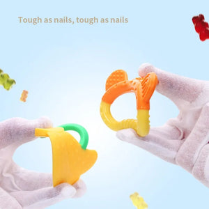 3PCS Silicone Baby Teething Toys - Safe Teethers for Infants and Toddlers - Soothes Gums
