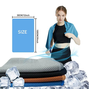 30x100CM Breathable Cooling Towel Quick Dry Gym Yoga Running Camping Absorbent