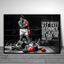 Load image into Gallery viewer, Boxer Wall Art Poster Mike Tyson Muhammad Ali Motivational Quote Home Decor Pictures Prints Canvas Painting Living Room Decor