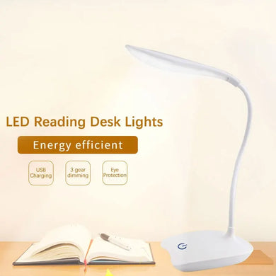 LED Desk Lamp USB Rechargeable Eye Protection Night Light Bedroom Reading Lamp