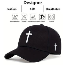 Load image into Gallery viewer, Unisex Cross Embroidery Snapback Baseball Cap Outdoor Adjustable Casual Sun Hat