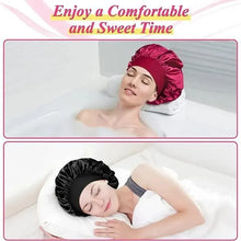 Load image into Gallery viewer, Women&#39;s Silk Nightcap: Wide Brim Sleep Cap, Elastic Band