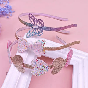 Cute Sequin Bow Baby Headband Butterfly Heart Girls Hair Hoops Kids Accessories