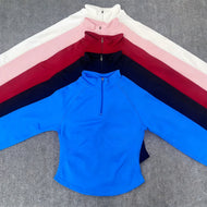 Yoga Jacket With Half Zip Shirt Women Long Sleeve Sport Tops Seamless Running Workout Coat Fitness Clothing Activewear