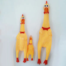 Load image into Gallery viewer, Tough Dog Chew Toy - Screaming Chicken, Squeaky, Durable, Teeth Grinding, Fun!