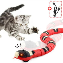 Load image into Gallery viewer, Smart Sensing Cat Toy - Interactive Automatic Snake Teaser, USB Rechargeable Kitten Toy