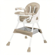 Load image into Gallery viewer, Baby High Chair 3 in 1, Foldable and Adjustable High Chair Babies with Removable Tray, Safety Belt, Footrest and Wheels
