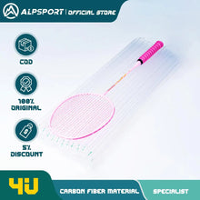 Load image into Gallery viewer, ALP LT 2Pcs/lot 100% Carbon Fiber Elastic 4U 30Lbs Racket Offensive and Defensive Professional Badminton Racket With Bag