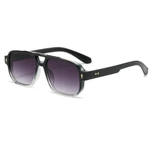 Load image into Gallery viewer, New Retro Double Bridge Square Sunglasses For Women Men Fashion Luxury Design Rivets Sun Glasses Trending Shades UV400 Eyeglasse