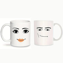 Load image into Gallery viewer, Funny Gamer Ceramic Mug Set, MAN FACE Mug,WOMAN Face Mug,Coffee Cup Birthday Mug, 11 Oz Novelty Coffee Mug/Cup,White