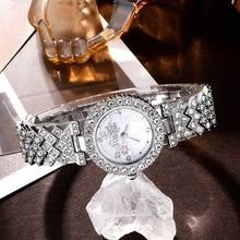 Load image into Gallery viewer, Women&#39;s Luxury Rhinestone Quartz Watch Set - Fashion Analog Jewelry Kit