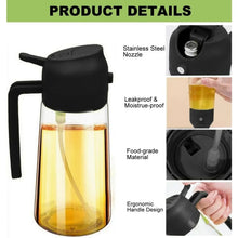 Load image into Gallery viewer, 1-2PCS 2in1 Olive Oil Dispenser Bottle 500ml Plastic Oil Sprayer Cooking Oil Spray Tank BBQ Baking Picnic Kitchen Tools for Home