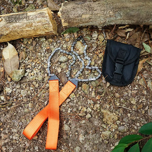 11 Teeth Portable Hand-Drawn Wire Saw Chain Tool for Outdoor Camping Survival