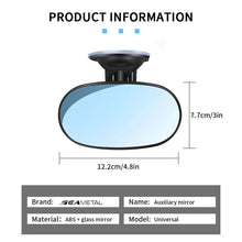 Load image into Gallery viewer, SEAMETAL Wide Angle Car Interior Convex Mirror 360-Degree Suction Cup/Clip Baby Mirror Rear Row Observation Rearview Mirror