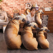 Load image into Gallery viewer, Soft Lifelike Animal Throw Pillow Hound Plush Creative Cushion 3D Dog Pillow Office