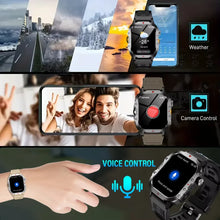 Load image into Gallery viewer, KESHUYOU Outdoor Sports Smart Watch 2.01 inch HD Screen LED Flashlight Bluetooth Talking Smart Watch for Men Women Holiday Gifts