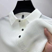 Load image into Gallery viewer, New Men's Business Casual Short Sleeved Bone Flower Solid Color POLO Shirt Fashion Breathable Comfortable Summer Versatile Top