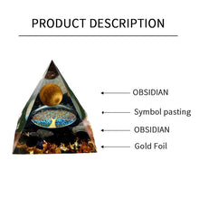 Load image into Gallery viewer, Orgonite Energy Pyramid - Natural Amethyst Crystal Chakra Healing Tool - Resin Stone Craft Gift