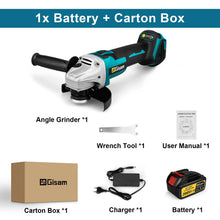 Load image into Gallery viewer, Gisam 125MM Brushless Electric Angle Grinder Variable Speed M14 Cutting Machine Woodworking Tool for Makita 18v Battery Pin