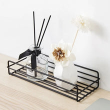 Load image into Gallery viewer, Black Corner Storage Rack: Iron Frame, Punch-Free, Wall-Mounted Organizer