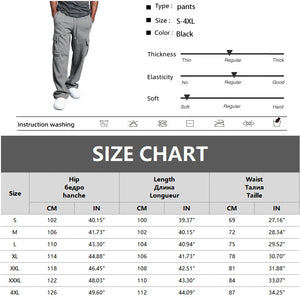 Men's Sweatpants Joggers - Straight Fit, Loose, Drawstring, Multi-Pocket for Sports & Streetwear